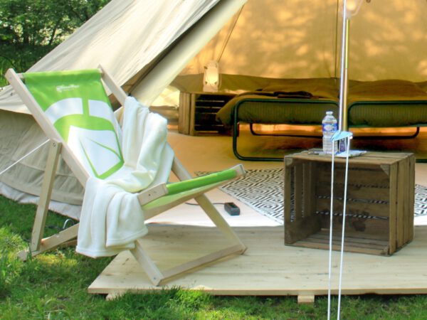Tentverhuur strandstoel bell tent